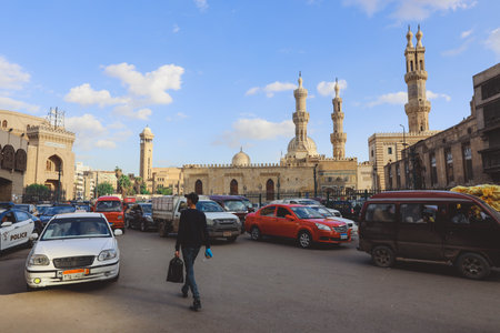 Cairo, Egypt - November 15, 3030: Panoramic View to the Egyptian Capital city on the Sunny Dayのeditorial素材