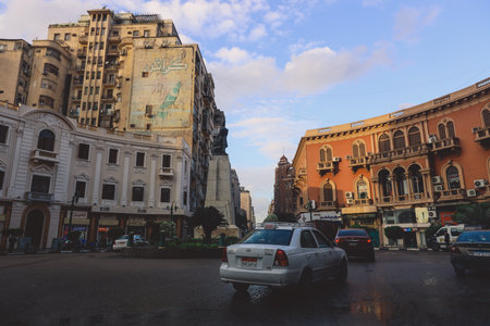Cairo, Egypt - November 15, 3030: Panoramic View to the Egyptian Capital city on the Sunny Dayのeditorial素材