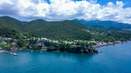 Natural Landscape of the Guadeloupe, Caribbean islandsの写真素材