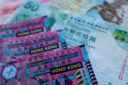 Variety of the banknotes used in the banking and finance industry
