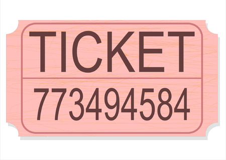 A vector illustration of a raffle, door prize, or contest ticket stub isolated on white backgroundのイラスト素材