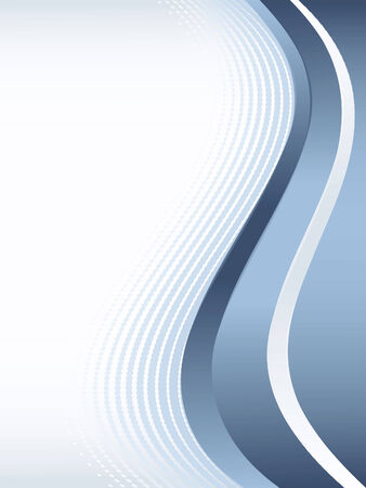 A blue wave and half tone background abstract illustration. 8 file available, all elements on separate layers.のイラスト素材