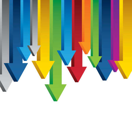 3D Chart arrows border isolated on white backgroundのイラスト素材