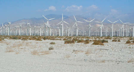 Palm Springs wind-farm general viewの写真素材