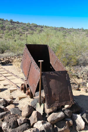 Mine Rail Carの写真素材