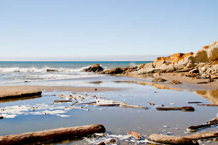 blue fresh water Russian river meeting green california coastal water