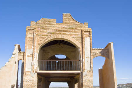 Abandoned town. Belchite, in Spain.の写真素材