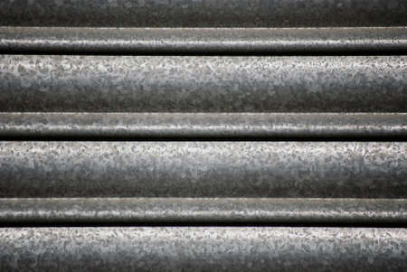 A gray metal shutter closedの写真素材