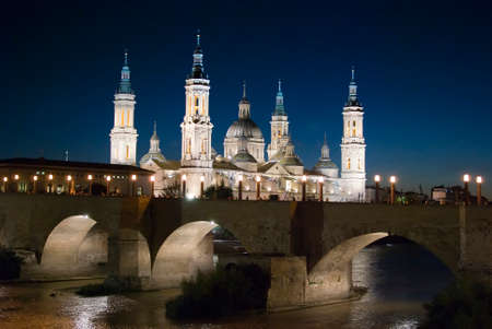 El Pilar, in Zaragoza (Spain)の写真素材