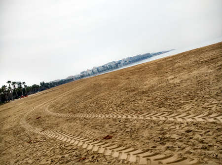 Empty beach in Salou (Spain)の写真素材