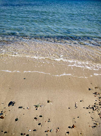 Empty beach in Cambrils (Spain)の写真素材