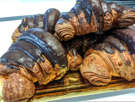 Chocolate croissant (french typical bakery)