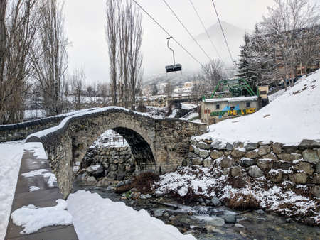 Snow landscape in winter