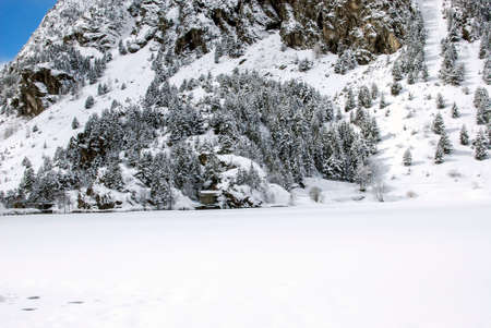 Snow landscape in winter (Spain)