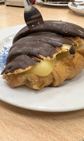 Sweet and homemade french croissant.