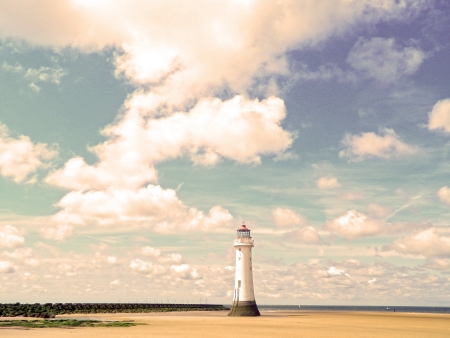 Perch Rock Lighthouse - New Brightonの写真素材