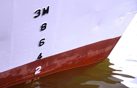 Scale to measure the ship under the waterの写真素材