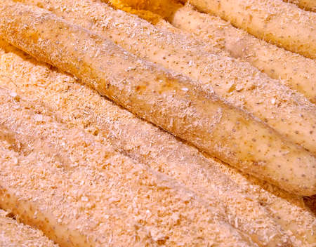 The close view burdock in Japanese food exhibitionの写真素材