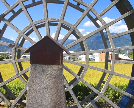 The close view of water turbine in eastern Taiwan