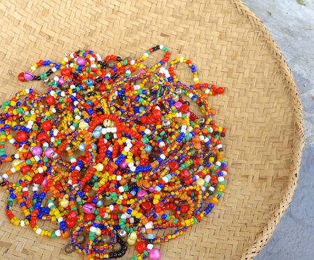 Aboriginal glass beads as souvenir in Taiwanの写真素材