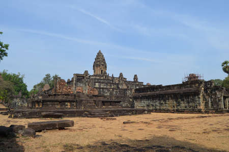 Bakong Temple of Angkor Cambodia Roluos Groupの写真素材