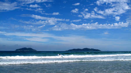Surf on the beach in Floripa Brazilの写真素材