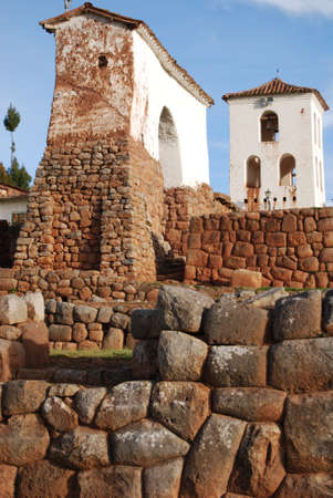 Architectural ensemble of Chinchero Peruの写真素材