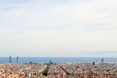 View of Barcelona from Parc Guellの写真素材