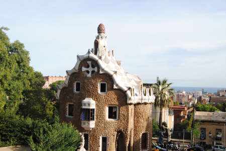 Entrance pavilion Barcelona Parc Guell