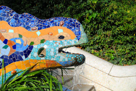 Dragon s Parc Guell Barcelonaの写真素材
