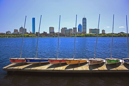 Sailing in Bostonの写真素材