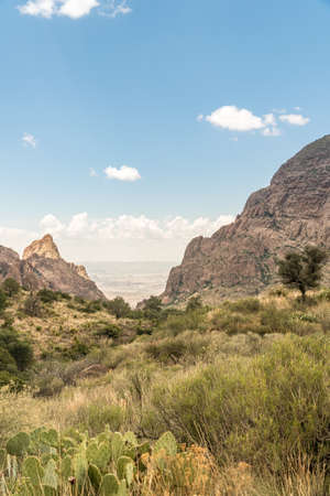 Low View Chisos Mountain Basinの写真素材