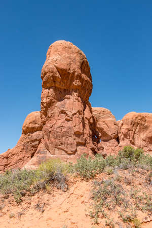 Portrait View of Parade of Elephants in Arches National Parkの写真素材