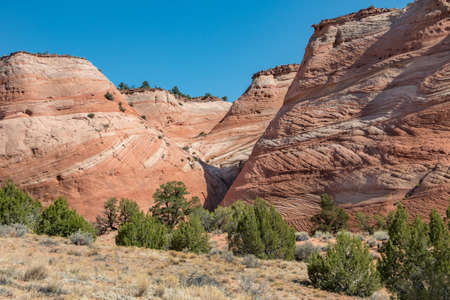 Wilderness with Striped Mountainの写真素材