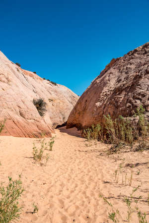 Well Traveled Trail to Slot Canyonの写真素材