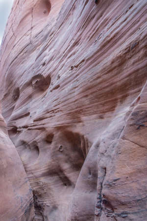 Water Erosion in Zebra Slot Canyonの写真素材
