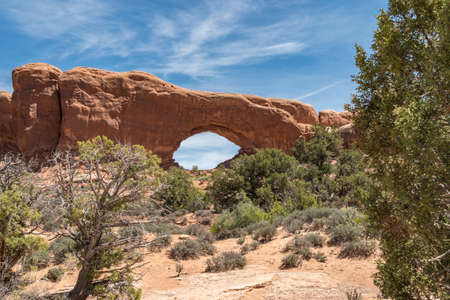 North Window View Arches National Parkの写真素材