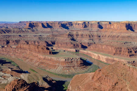 Beautiful Horseshoe Bend of Green Riverの写真素材