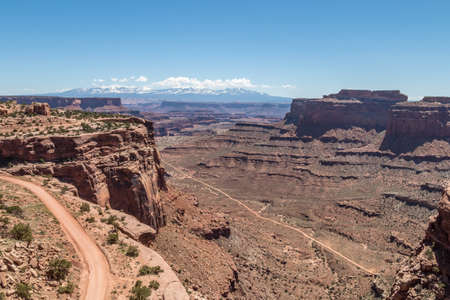 Cascading Trails to the Canyonの写真素材