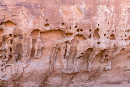 Erosion Beginning on Fin along Devils Garden Trailの写真素材