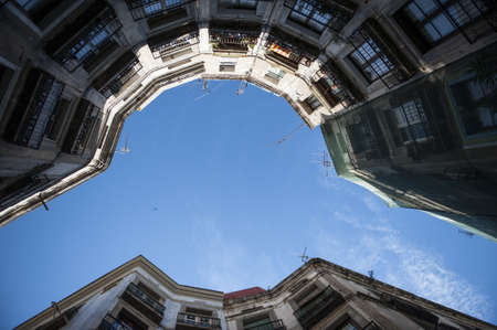 between buildingsの写真素材