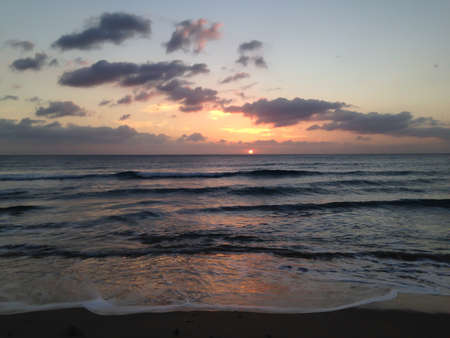 Nice sunset in Atlantic Ocean, in South of Spain.の写真素材