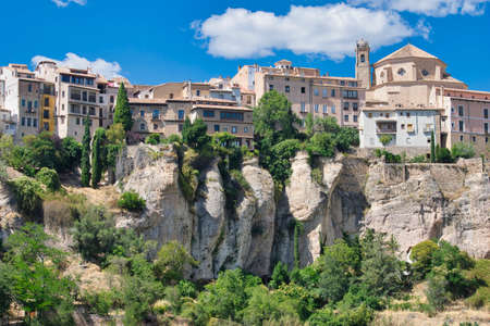 View of the city of Cuenca from the national parador de turismoの写真素材