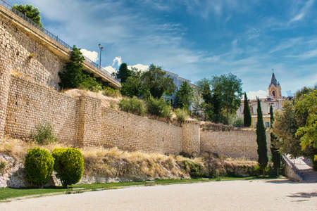 Ancient remains of the wall of Cuenca, Castilla la Manchaのeditorial素材