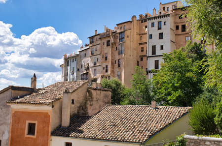Roofs and houses in the city of Cuenca, Castilla la Manchaの写真素材