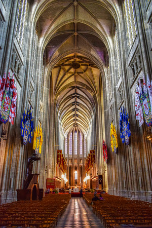 Imposing gothic cathedral of Orleans, Franceのeditorial素材