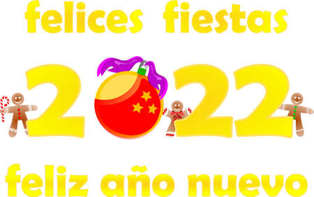 Greeting for new year 2022のイラスト素材
