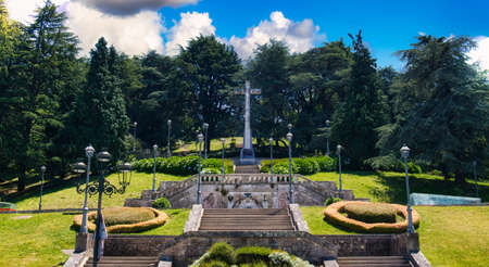 Cross to the fallen in the Monte do Castro park in the city of Vigo, Spainの写真素材