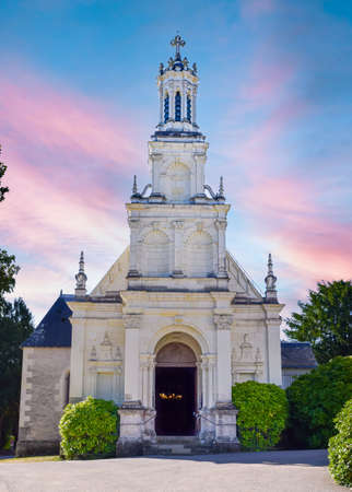 Parish church of Saint Louis de Chambord of Renaissance style 17th century, Franceの写真素材