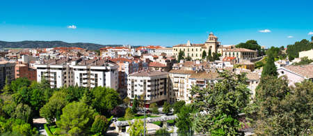 The city of Cuenca with the hospital of Santiago in the background from Palafox street, Spain